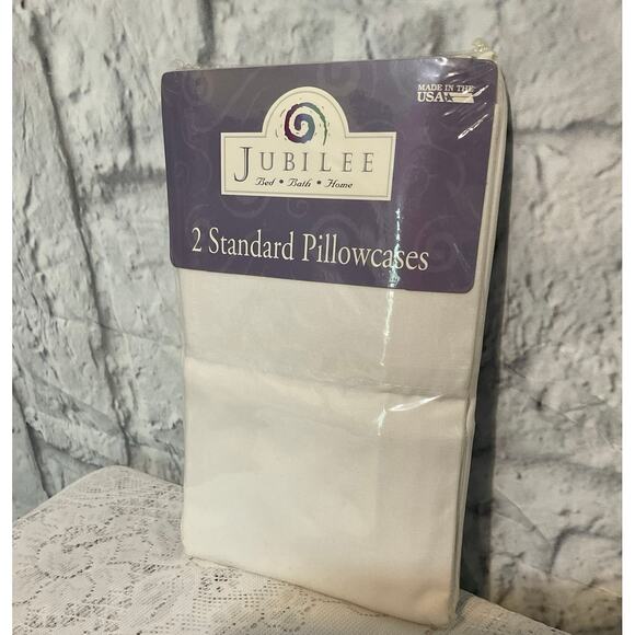 Vintage NWT Jubilee Pillowcases White Standard Set - Picture 4 of 6